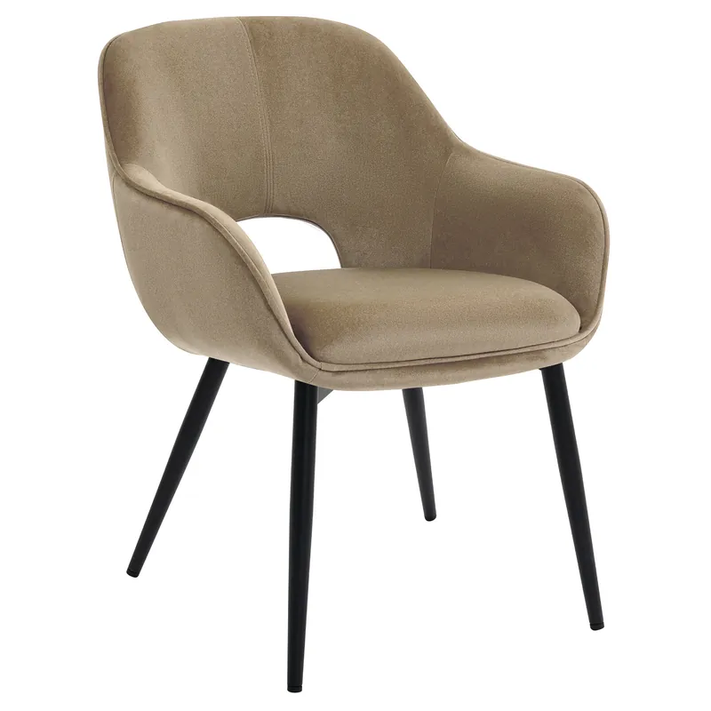 Echt KATARINA | Hotel Stuhl | Samt | Taupe