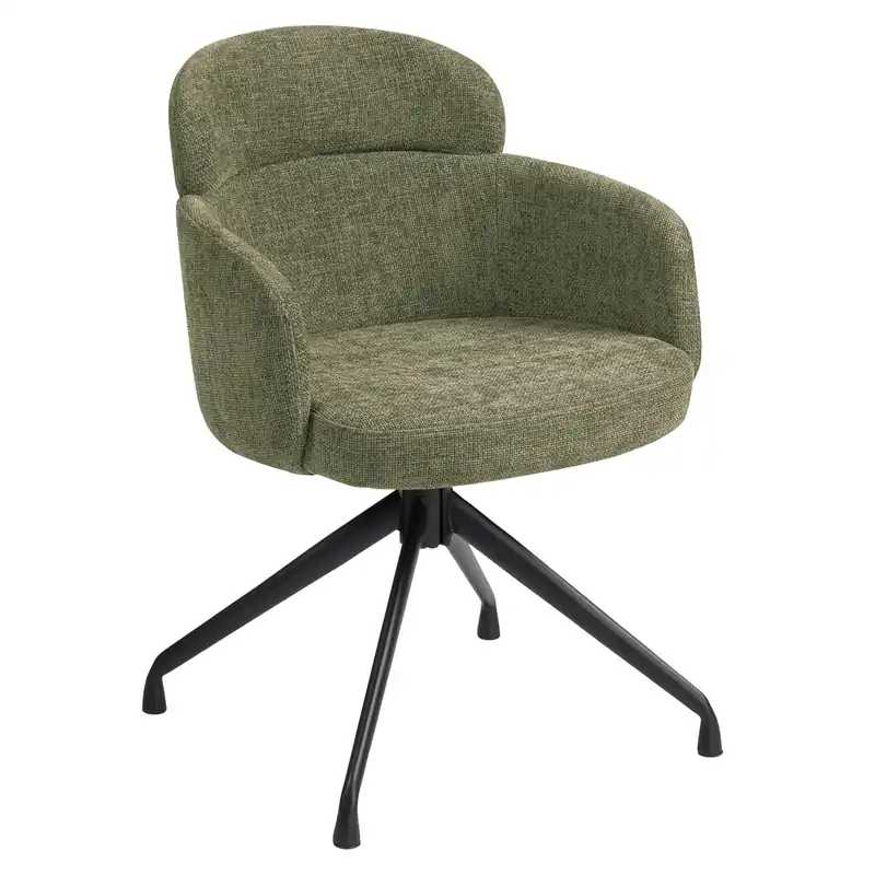 Billig SELINA | Hotel Stuhl | Stoff/Textil | Grün | Drehfuß