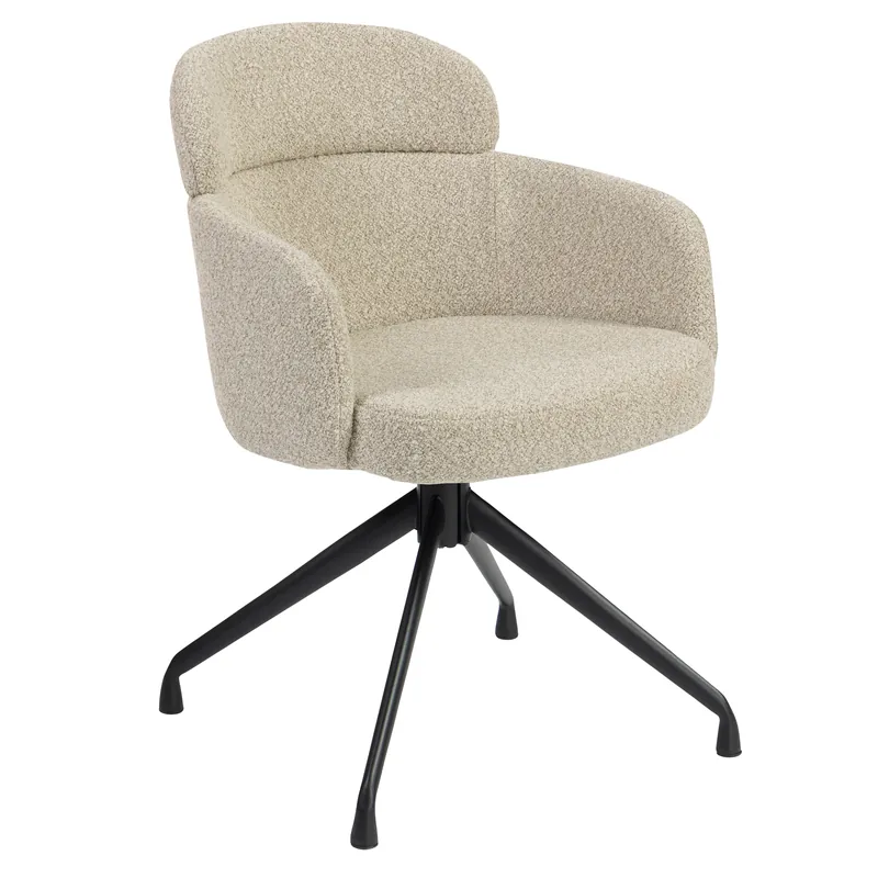 SELINA | Hotel Stuhl | Teddystoff | Beige | Drehfuß Jetzt Bestellen