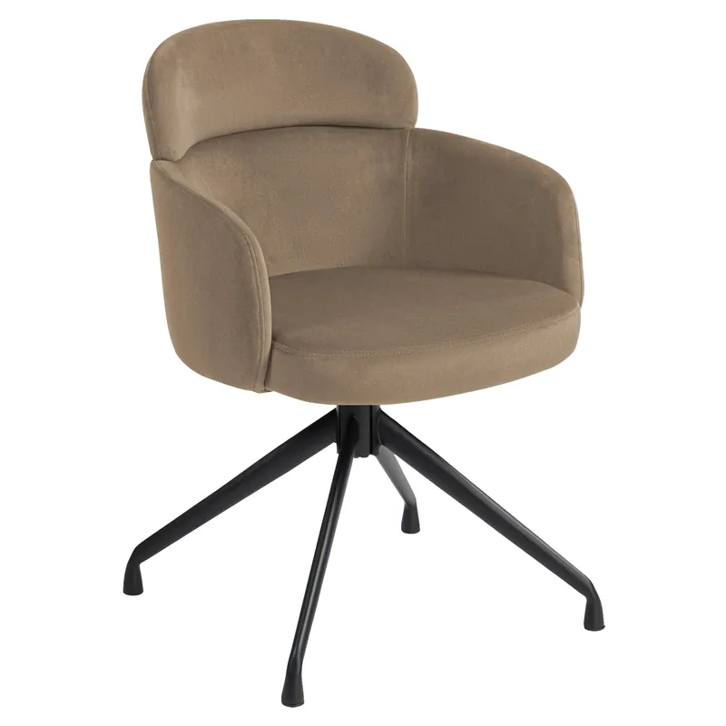 SELINA | Hotel Stuhl | Samt | Taupe | Drehfuß Preis Gesenkt