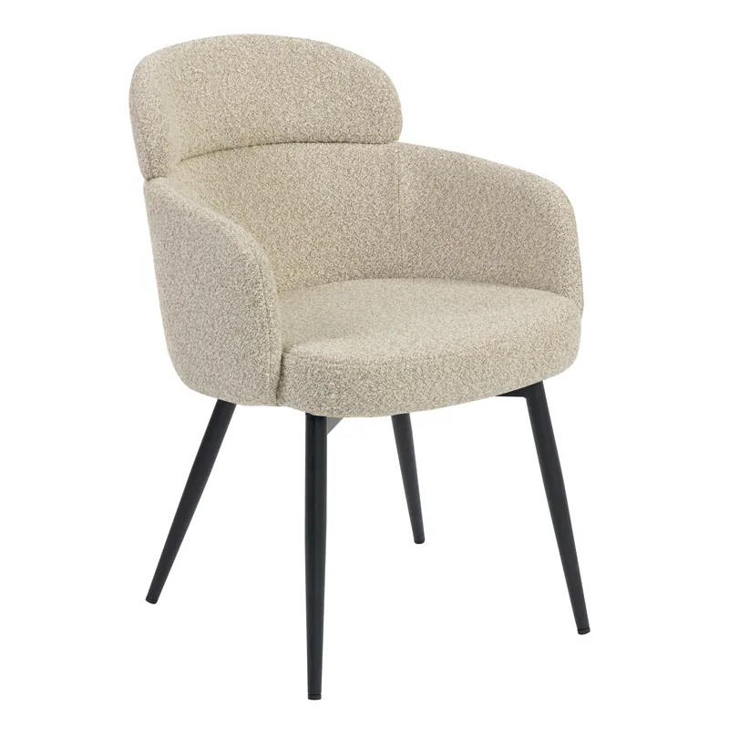 SELINA | Hotel Stuhl | Teddystoff | Beige Garantierte Lieferung