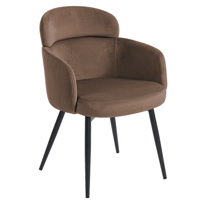 Schneller Versand SELINA | Hotel Stuhl | Samt | Braun