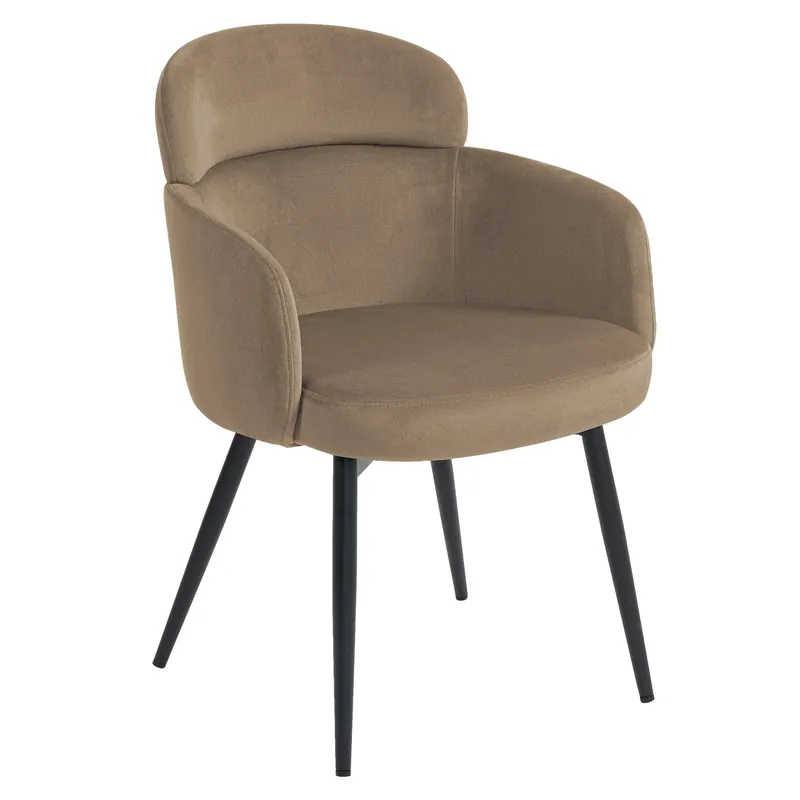 Bestpreis SELINA | Hotel Stuhl | Samt | Taupe