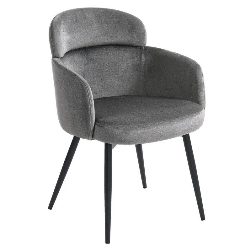 Wochenendangebot SELINA | Hotel Stuhl | Samt | Grau