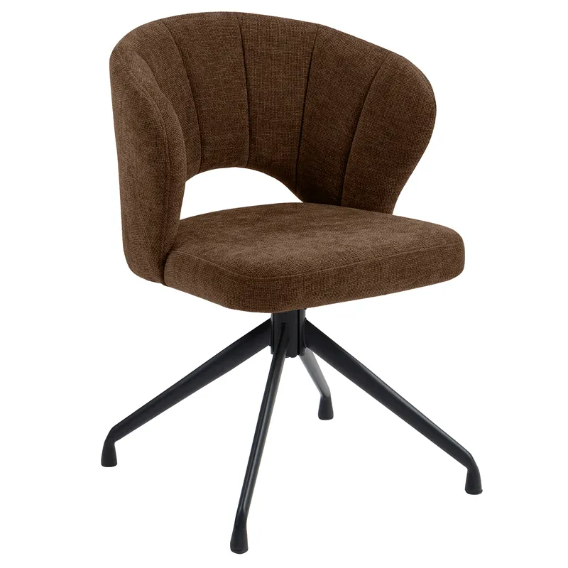 JOHANNA | Hotel Stuhl | Stoff/Textil | Braun | Drehfuß Top-Seller