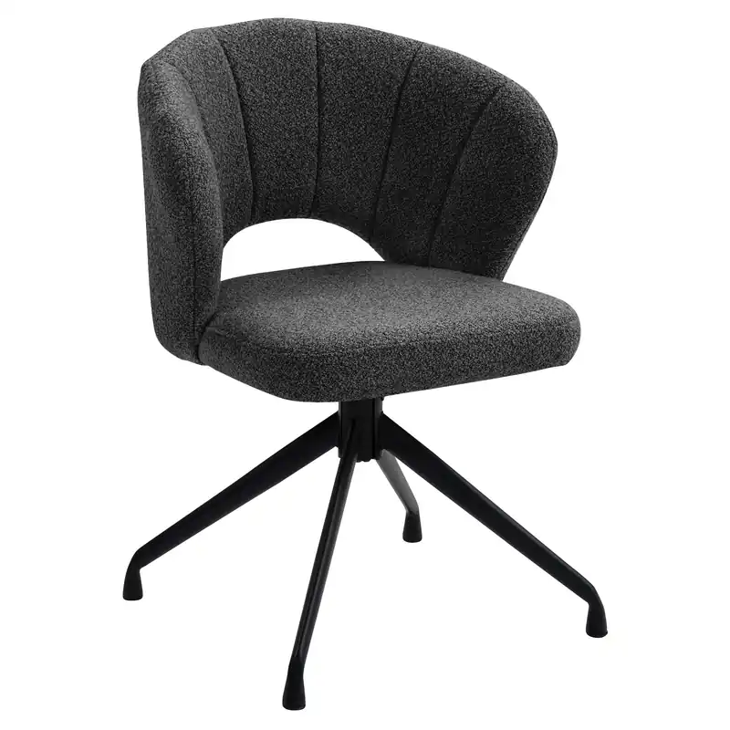 JOHANNA | Hotel Stuhl | Teddystoff | Dunkel Grün | Drehfuß Sichere Zahlung