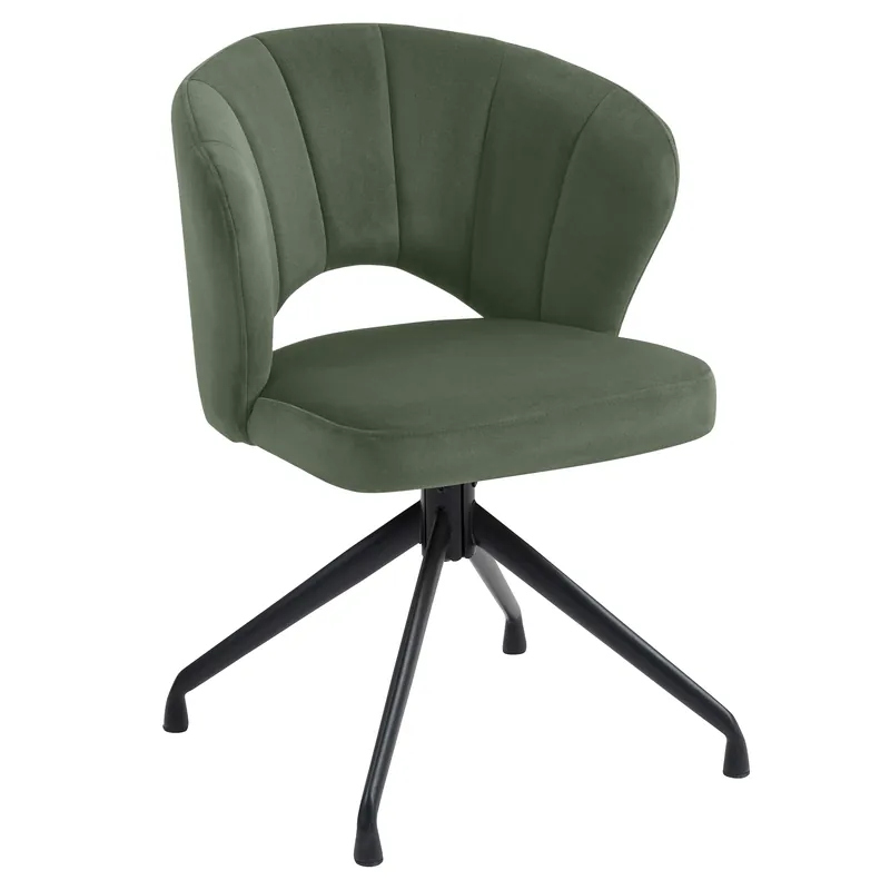 JOHANNA | Hotel Stuhl | Samt | Grün | Drehfuß Direkt Vom Hersteller