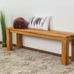 Bank Wooden Nature 132 Kernbuche massiv - 140 x 33 cm (L x B) Highlight