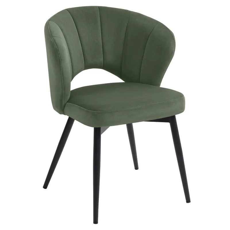 JOHANNA | Hotel Stuhl | Samt | Grün Sofort Bestellen