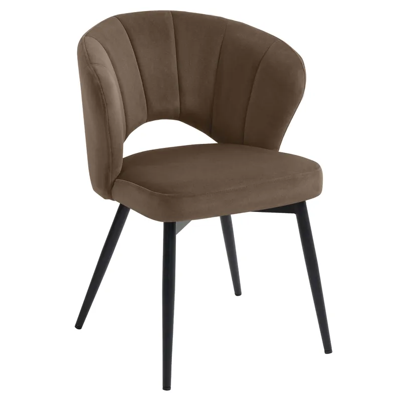 JOHANNA | Hotel Stuhl | Samt | Braun Neue Kollektion