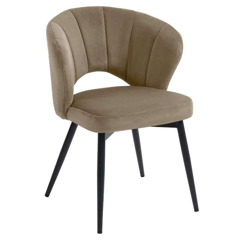 Neu Im Sortiment JOHANNA | Hotel Stuhl | Samt | Taupe