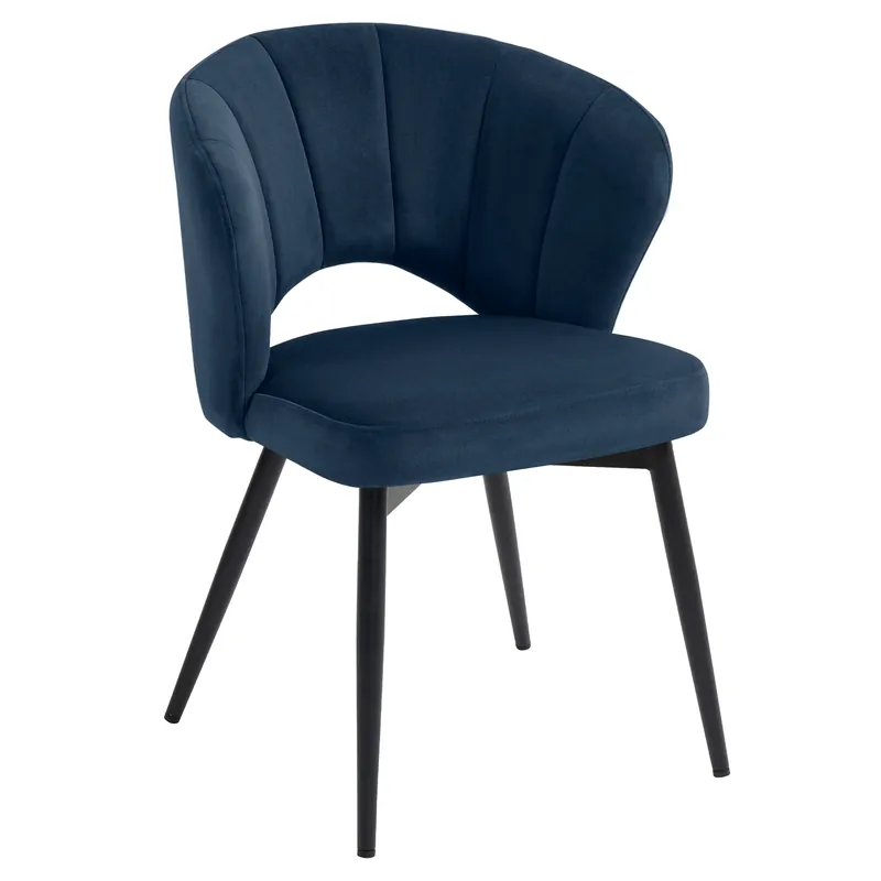 JOHANNA | Hotel Stuhl | Samt | Blau Preiswert