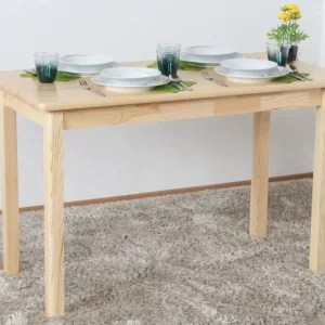 Bestseller Tisch Kiefer massiv Vollholz natur Junco 227D (eckig) - 120 x 60 cm (B x T)