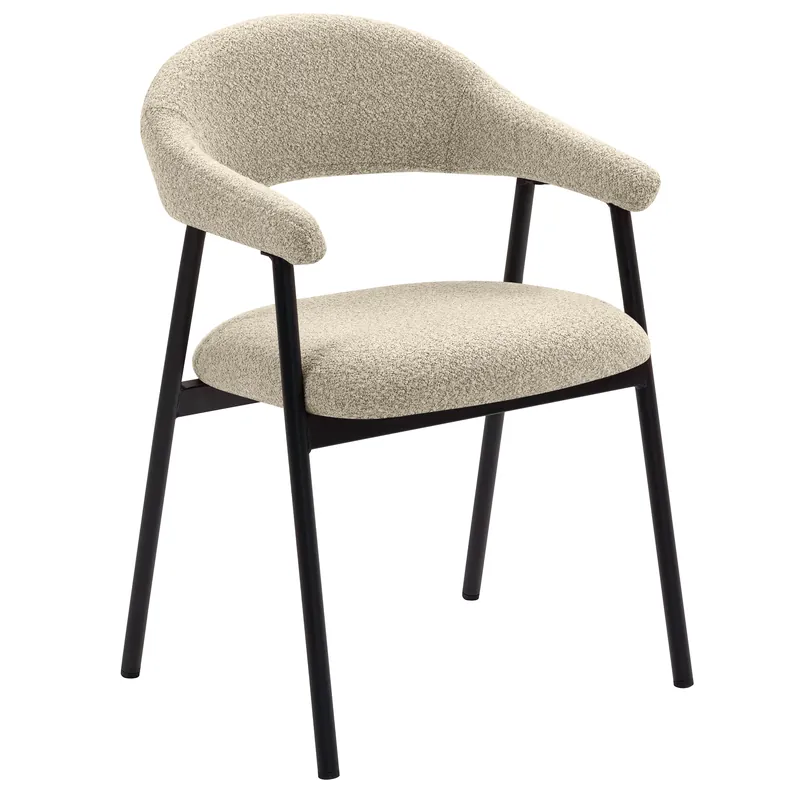 Zertifiziert LARA | Hotel Stuhl | Teddystoff | Beige