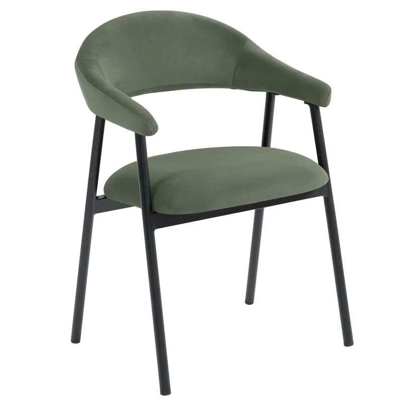 Preisreduziert LARA | Hotel Stuhl | Samt | Grün