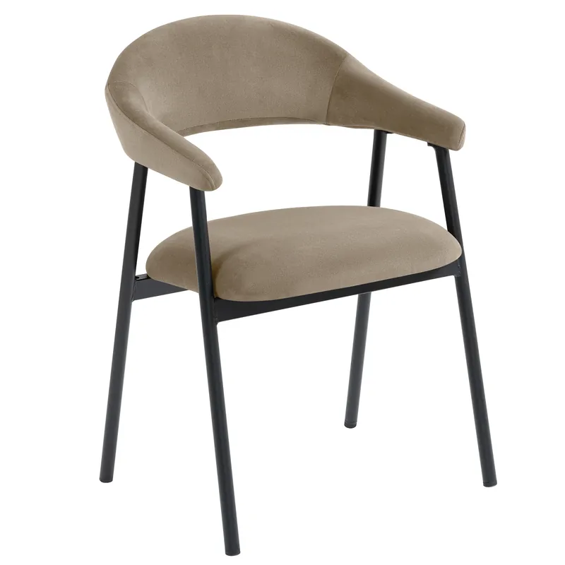 Kracherpreis LARA | Hotel Stuhl | Samt | Taupe