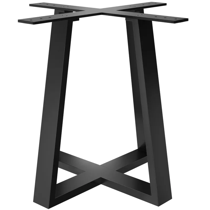 Neuheit CROSS | Bistro Tischgestell | Höhe: 72 cm | Fuß: 58 x 58 cm | Schwarz