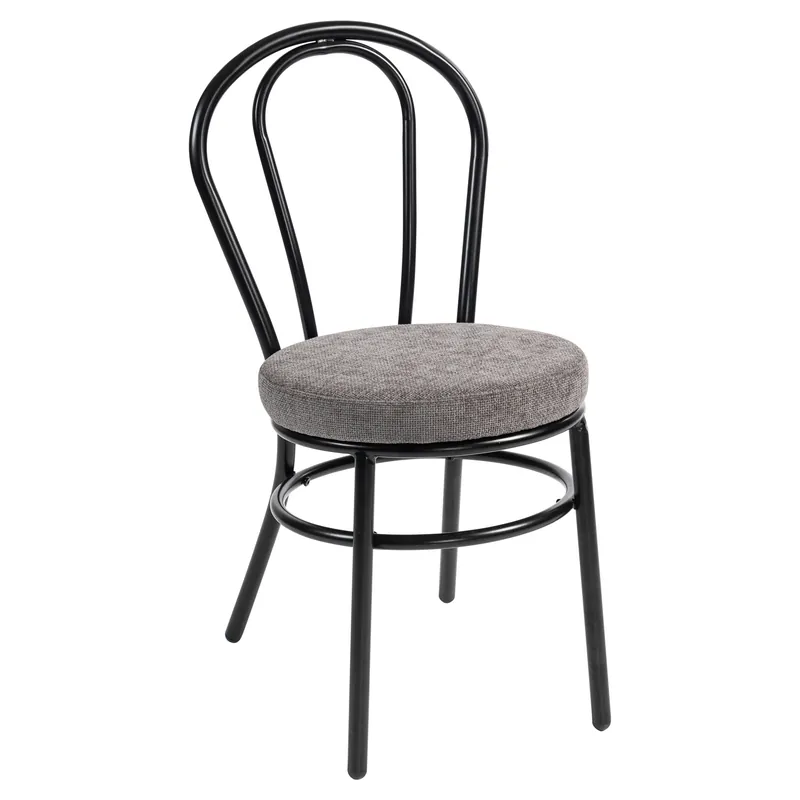 RUBEN | Bugholz Design Stuhl | Stahl | Stoff/ Textil | Grau Begrenztes Angebot