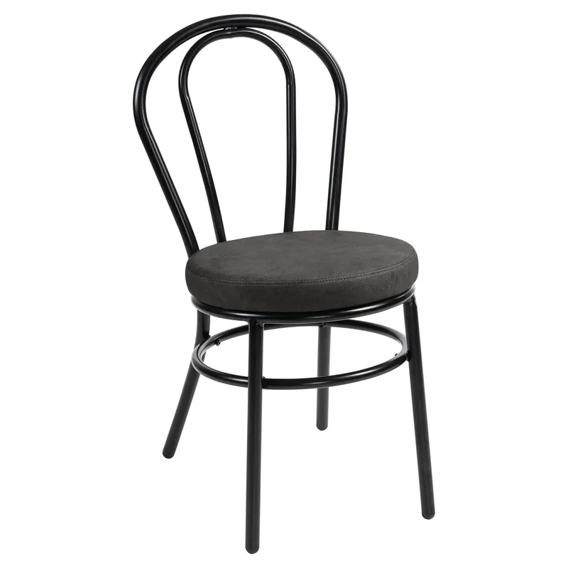 RUBEN | Bugholz Design Stuhl | Stahl | Leder | Schwarz Zertifiziert