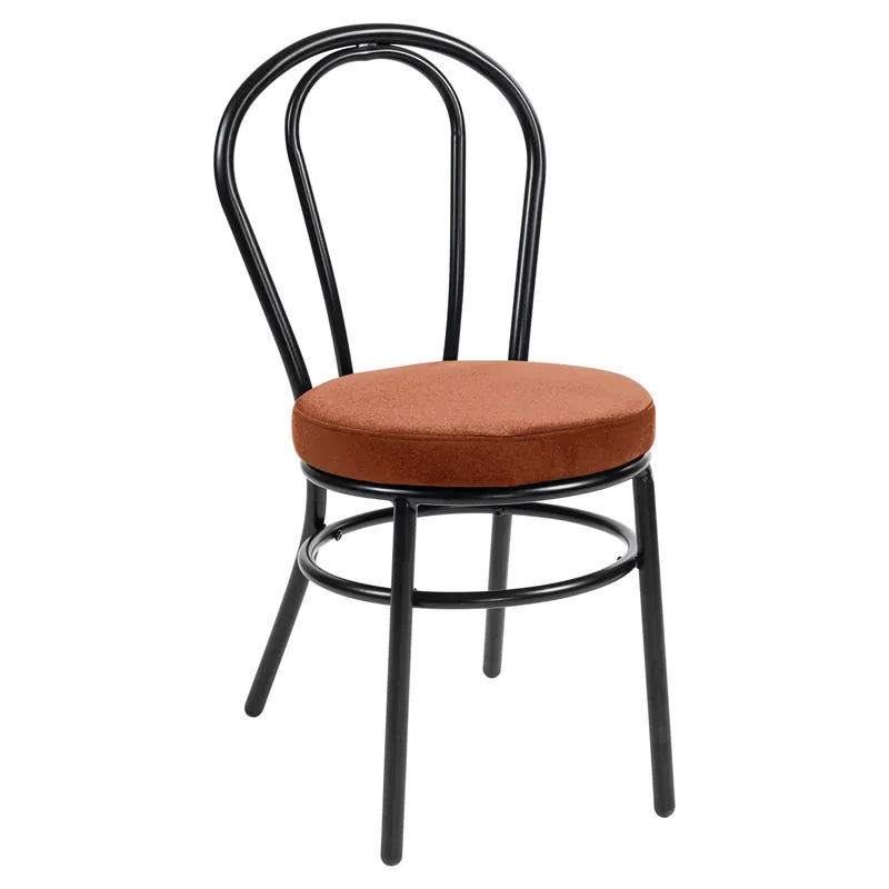 RUBEN | Bugholz Design Stuhl | Stahl | Samt | Rot Braun Kostenfreie Lieferung