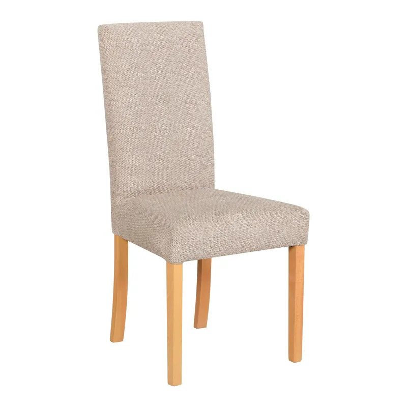 Angebot Heller Stuhl Rujen bequem gepolstert, Bezug in beige aus PES und Nylon, Sitzhöhe 48 cm, Polster aus T-25 Schaum, Buchenmassivholz in Grandson Eiche