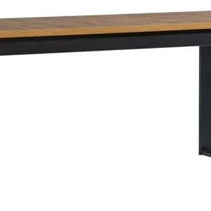 Bestpreis Esstisch ausziehbar Trevalli 14, Farbe: Eiche / Schwarz - Abmessungen: 160-240 x 90 cm (B x T)