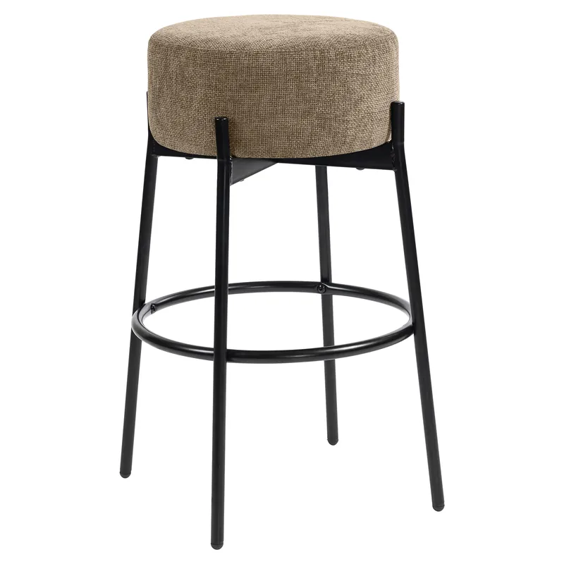 JULIANA | Gastro Barhocker | Stoff/ Textil | Taupe Echt