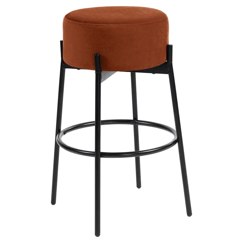 JULIANA | Gastro Barhocker | Samt | Rot Bronze Preisreduziert