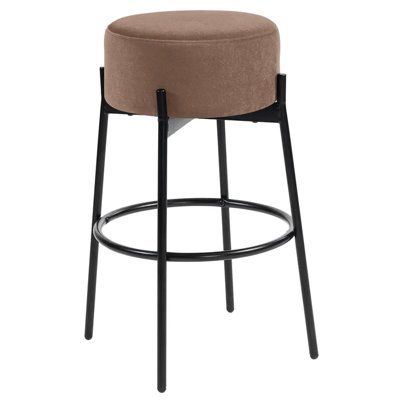 JULIANA | Gastro Barhocker | Samt | Braun Online Kaufen