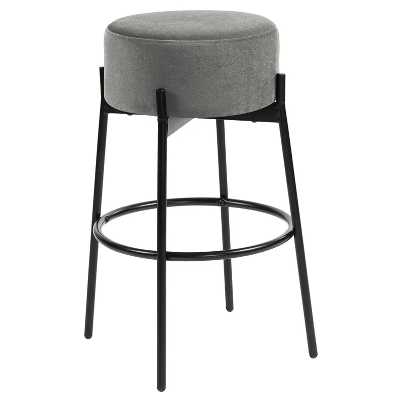 JULIANA | Gastro Barhocker | Samt | Grau Direktkauf