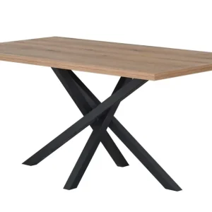 Esstisch Ourense 01, Farbe: Eiche Artisan / Schwarz - Abmessungen: 140 x 80 cm (B x T) Meistverkauft