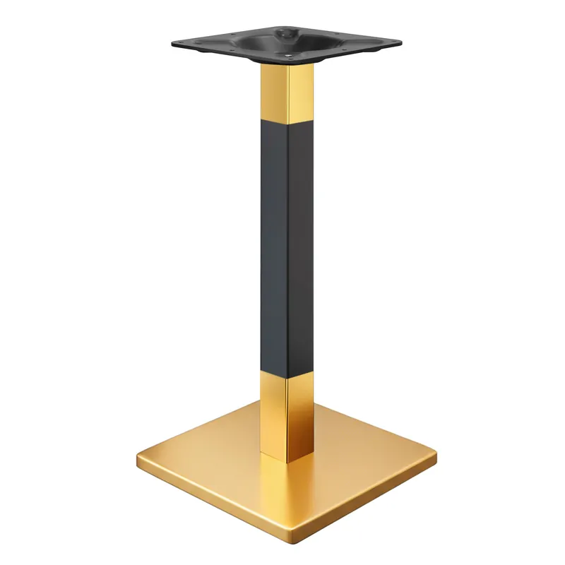 Beliebt MADRID | Bistro Stehtischgestell | Gold/Schwarz | Höhe: 105 cm | Säule: 8 x 8 cm | Bodenplatte: 45 x 45 cm