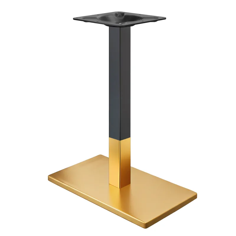 Online Kaufen MADRID | Bistro Stehtischgestell | Gold/Schwarz | Höhe: 105 cm | Säule: 8 x 8 cm | Bodenplatte: 40 x 70 cm