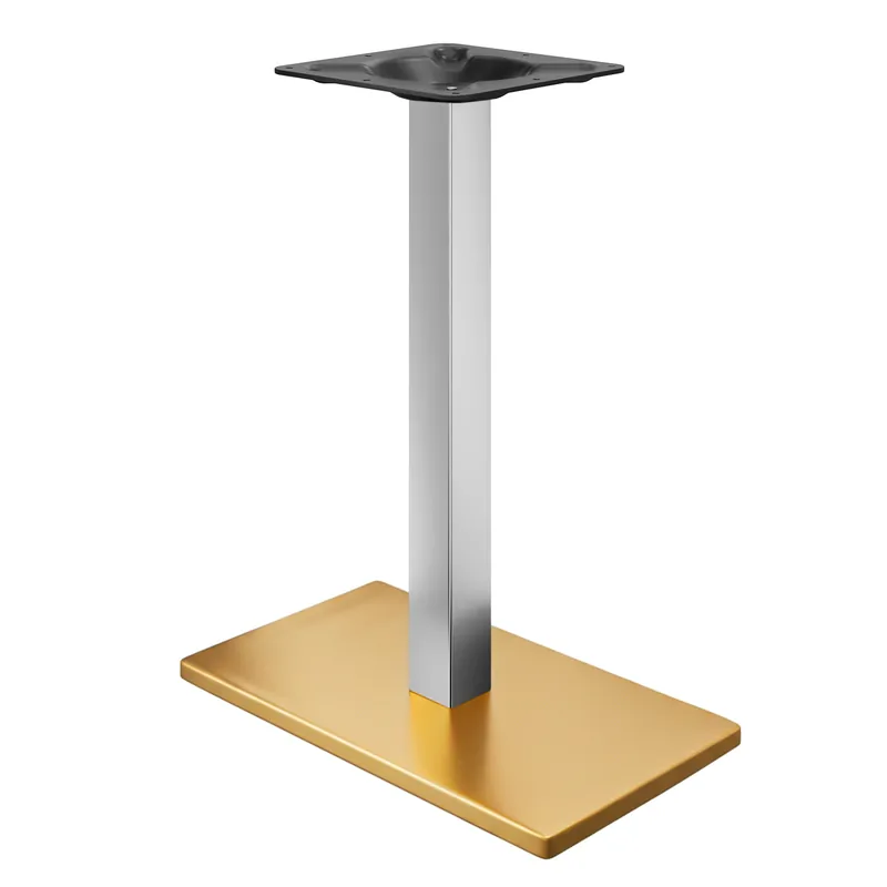 Sale MADRID | Bistro Stehtischgestell | Gold/Edelstahl | Höhe: 104 cm | Säule: 8 x 8 cm | Bodenplatte: 40 x 70 cm