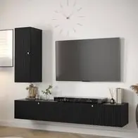 Wohnzimmer-Set Waldi Riflo Slim VI Kommode Loft Modernschrank RTV-Tisch M24 Rabatt