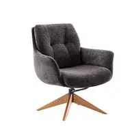 Aktuell Lounge Sessel Assento C mit Armlehne Strukturgewebe anthrazit