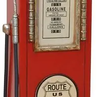Zapfsäule rot Tanksäule Regal Schrank Retro Standdeko Skulptur Route 66 Deko Highlight