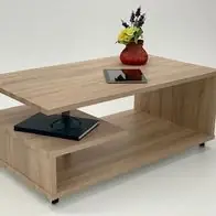 Aktuell Couchtisch Timmi Sonoma Eiche hell Sägerau mit Echt Holzoptik Kante Made in Germany