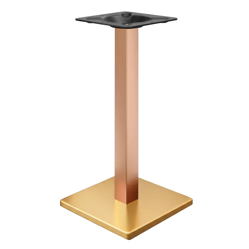 Knallerangebot MADRID | Bistro Stehtischgestell | Gold/Kupfer | Höhe: 104 cm | Säule: 6 x 6 cm | Bodenplatte: 50 x 50 cm