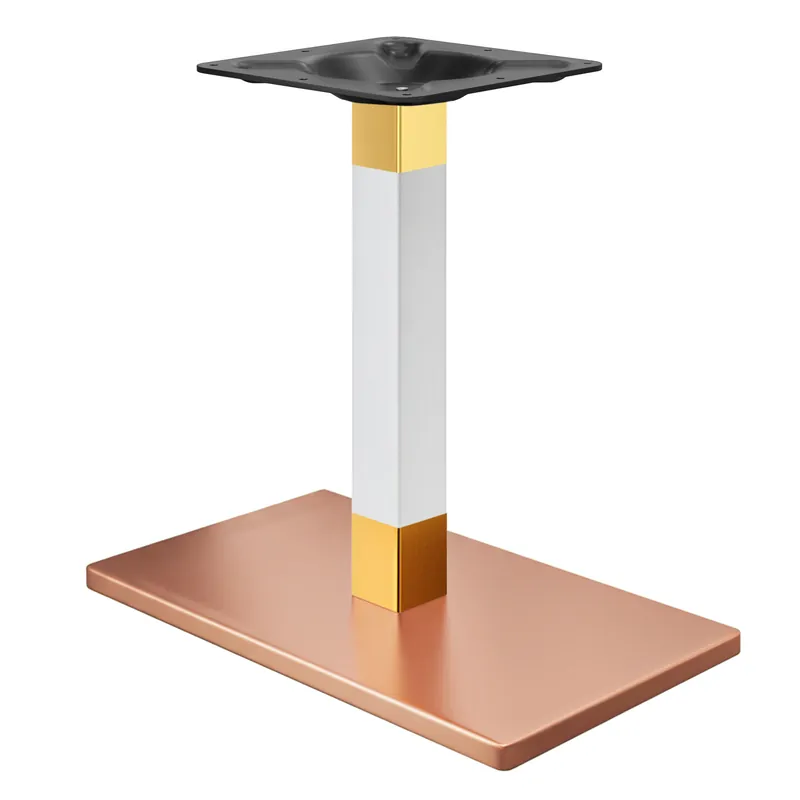 MADRID | Bistro Tischgestell | Kupfer/Weiß/Gold | Höhe: 71 cm | Säule: 8 x 8 cm | Bodenplatte: 40 x 70 cm Top-Seller