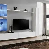 Anbauwand Wohnwand Wohnzimmer Schrankwand SWITCH XVIII Hochglanz Push Click Led Bestpreis