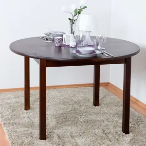 Angebot Tisch Kiefer massiv Vollholz Walnussfarben Junco 235B (rund) - Durchmesser 120 cm