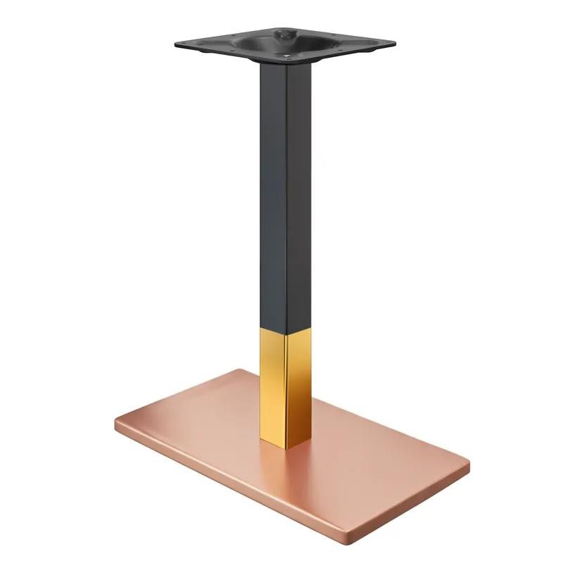 Top-Preis MADRID | Bistro Stehtischgestell | Kupfer/Gold/Schwarz | Höhe: 105 cm | Säule: 8 x 8 cm | Bodenplatte: 40 x 70 cm