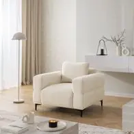 Zertifiziert Cardea - Moderner Sessel in Bubble-Optik aus weichem Strukturstoff