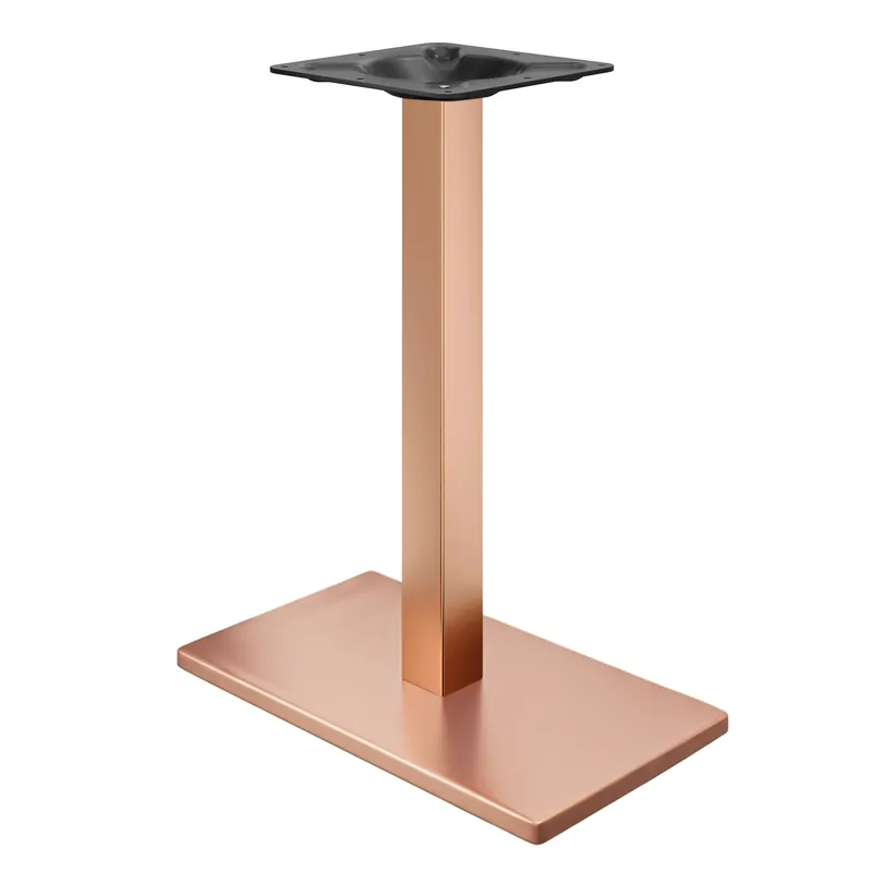 Must-Have MADRID | Bistro Stehtischgestell | Kupfer | Höhe: 104 cm | Säule: 8 x 8 cm | Bodenplatte: 40 x 70 cm