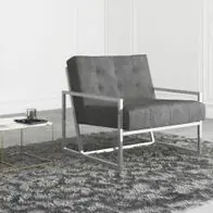 Vincent - Loungesessel mit Metall Füßen aus Samtstoff Top-Angebot