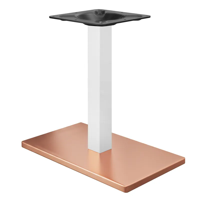 MADRID | Bistro Tischgestell | Kupfer/Weiß | Höhe: 72 cm | Säule: 8 x 8 cm | Bodenplatte: 40 x 70 cm Preis Gesenkt