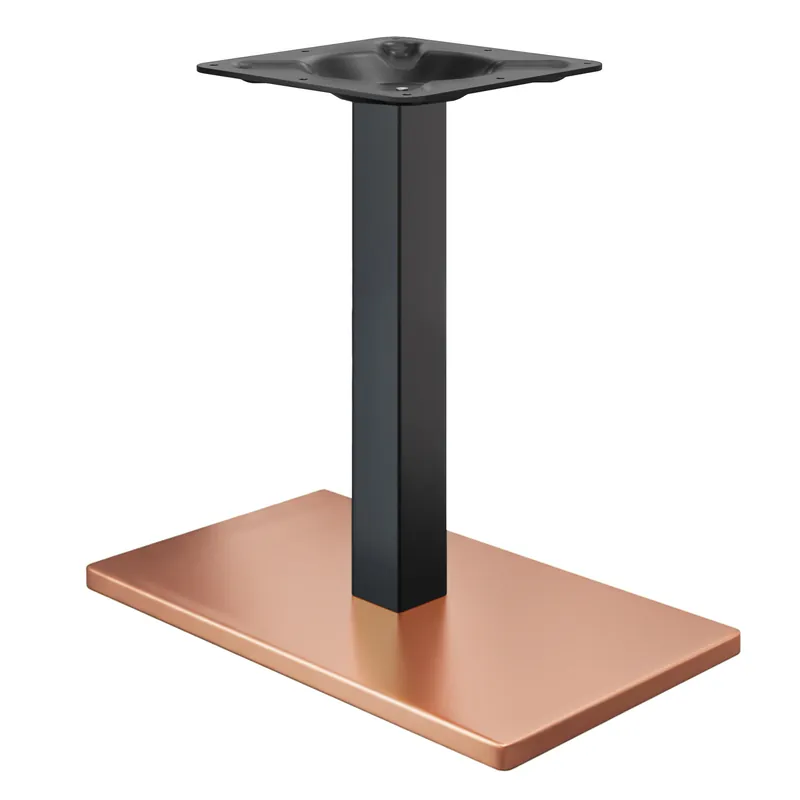 Letzte Chance MADRID | Bistro Tischgestell | Kupfer/Schwarz | Höhe: 72 cm | Säule: 8 x 8 cm | Bodenplatte: 40 x 70 cm