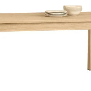 Esstisch ausziehbar Bujari 05 (eckig), Farbe: Hellbraun, Eiche – teilmassiv – 140 – 200 x 90 cm (B x T) Echt