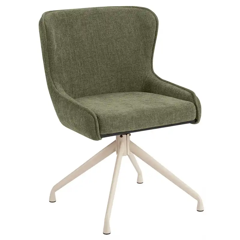 JULIUS | Hotel Stuhl | Textil/Stoff | Grün | Gestell: Weiß | Drehfunktion Must-Have
